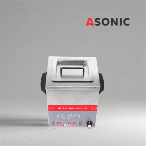 ASONIC 3L industrijski ultrazvučni čistač sa zatvorenim poklopcem od nehrđajućeg čelika za precizno čišćenje.