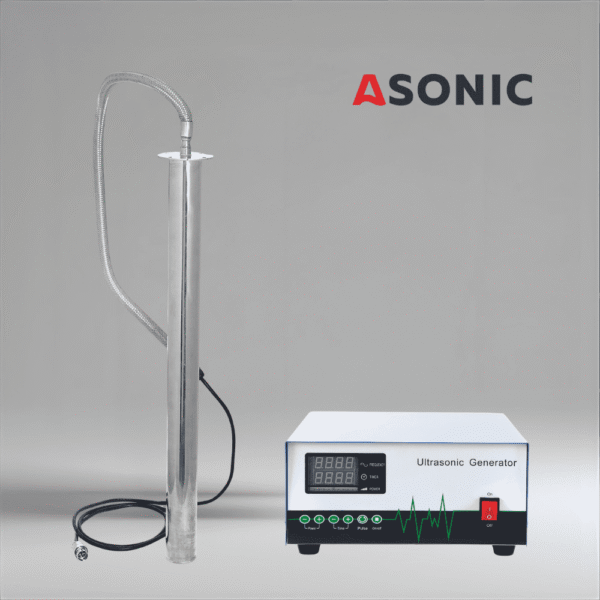 ASONIC-IND-ROD-2 ASONIC IND-ROD industrijski ultrazvučni štapni pretvarač, dodatak visokih performansi za snažno i ujednačeno čišćenje u velikim tankovima.
