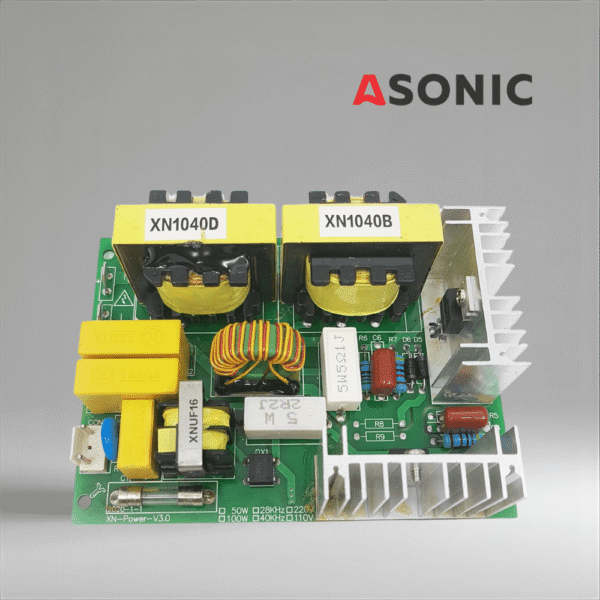 ASONIC PROmodel PCB 120W 40kHz, visokoučinkovita napojna ploča za ultrazvučne čistače, koja pruža stabilan izlaz i pouzdanost.