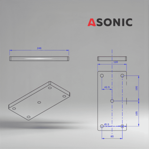 ASONIC HEATER-1000W-5vijaka-3 vanjski grijač za rezervoar ultrazvučnog čistača