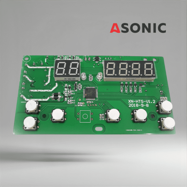 ASONIC-PROmodel-prikazPCB-degas ASONIC PROmodel štampana pločica s displejem i funkcijom odzračivanja, napredna zamjenska kontrolna ploča za ultrazvučne mašine za čišćenje