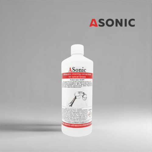 ASONIC AS-OPT-1 otopina za ultrazvučno čišćenje optičkih leća, boca od 1L za sigurno čišćenje leća, naočala i optičkih uređaja.