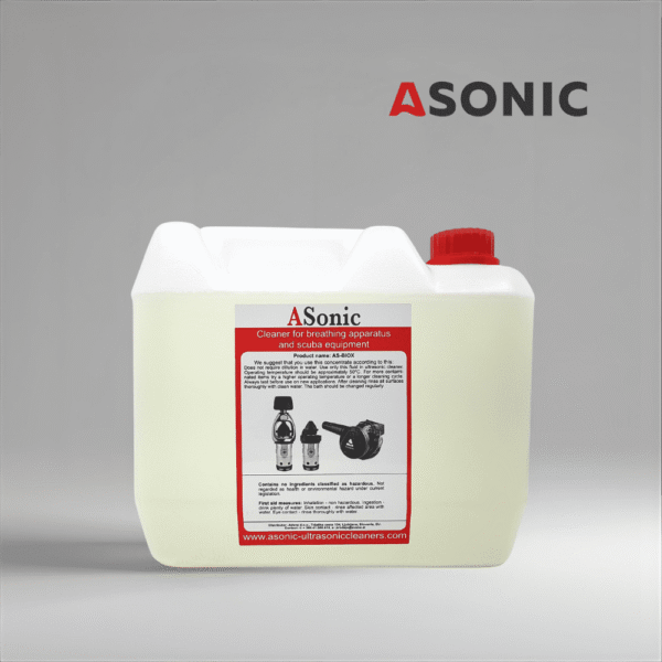 Biorazgradivo ultrazvučno sredstvo za čišćenje ASONIC AS-BIOX-5, 5L ekološki prihvatljiv deterdžent za profesionalnu upotrebu.