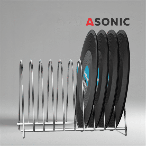STEND ZA SUŠENJE VINILSKIH PLOČA za 10 vinilskih ploča-2 ASONIC stalak za sušenje vinilskih ploča za 10 LP, kompaktan držač za sigurno sušenje na zraku nakon ultrazvučnog čišćenja.