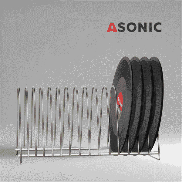 ASONIC stalak za sušenje vinilskih ploča za 15 LP, profesionalni dodatak za sušenje većih kolekcija nakon ultrazvučnog čišćenja.